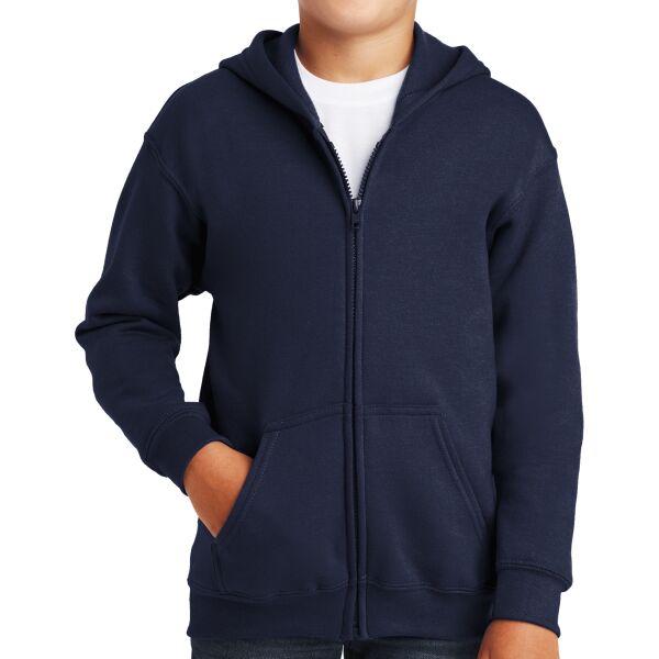 Youth Heavy Blend  Full Zip Hooded Sweatshirt Thumbnail
